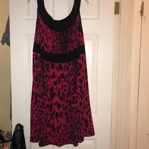 Pink and black leopard print dress. Size 18